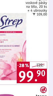 Voskové pásky na tělo Crystal Strep