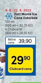 Zott Monte Ice Cone čokoláda