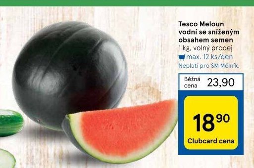 Tesco Meloun vodní se sníženým obsahem semen