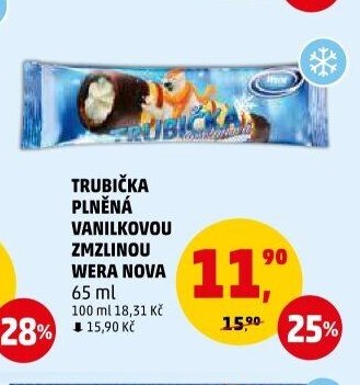 TRUBIČKA PLNĚNÁ VANILKOVOU ZMLZINOU WERA NOVA 65 ml