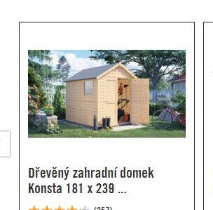 Dřevěný zahradní domek Konsta 181 x 239 - Hornbach akcniletaky.com