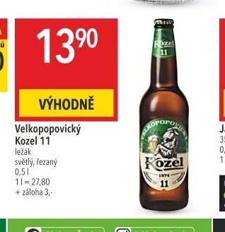 Velkopopovický Kozel 11 ležák