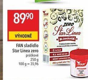FAN sladidlo Star Linea zero práškové