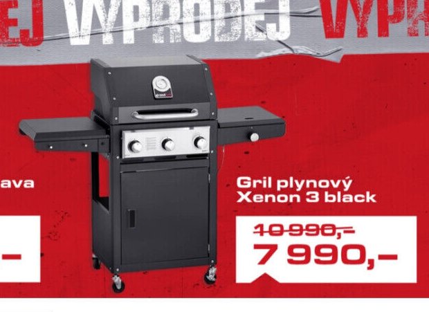 Gril plynový Xenon 3 black - UNI HOBBY akcniletaky.com