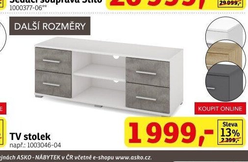 TV stolek - ASKO akcniletaky.com