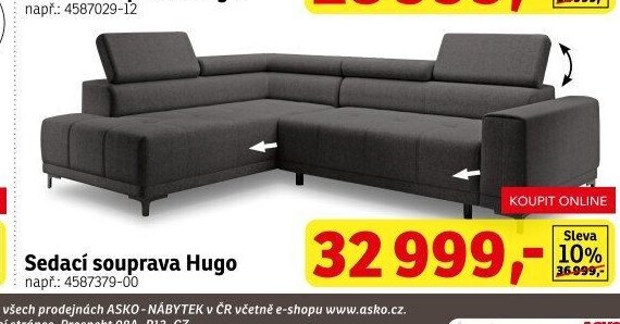 Sedací souprava Hugo - ASKO akcniletaky.com