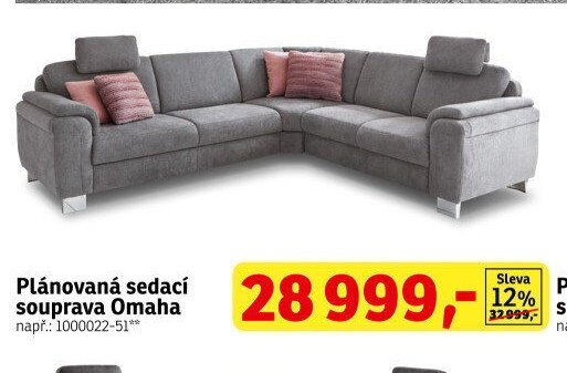 Plánovaná sedací souprava Omaha - ASKO akcniletaky.com