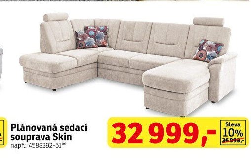 Plánovaná sedací souprava Skin - ASKO akcniletaky.com
