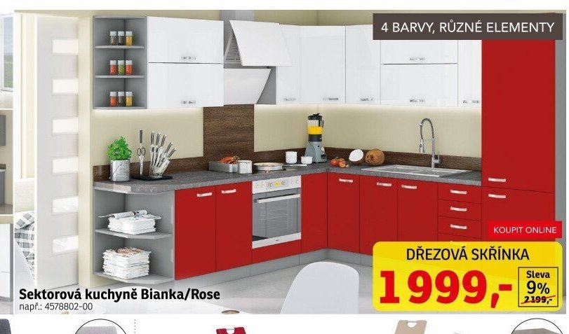 Sektorová kuchyně Bianka/Rose - ASKO akcniletaky.com