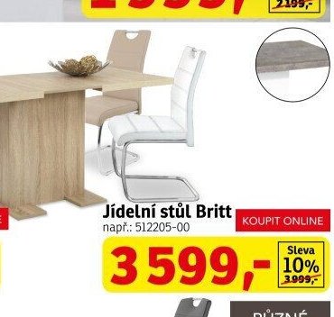 Jídelní stůl Britt - ASKO akcniletaky.com