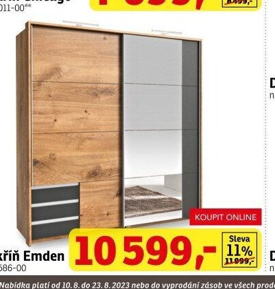 Šatní skříň Emden - ASKO akcniletaky.com