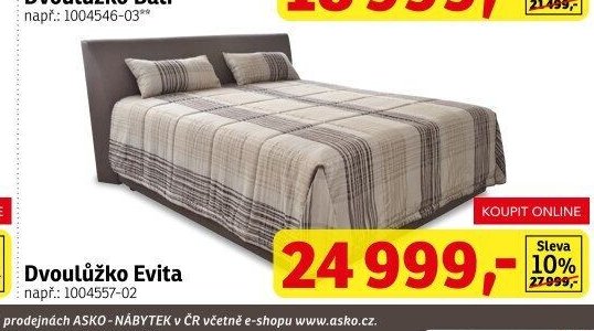 Dvoulůžko Evita - ASKO akcniletaky.com