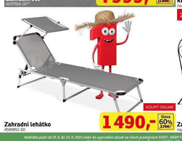 Zahradní lehátko - ASKO akcniletaky.com