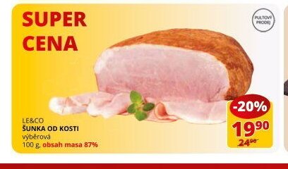 Le&Co šunka od kosti výběrová