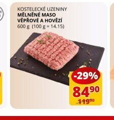 Kostelecké uzeniny mleté maso vepřové a hovězí