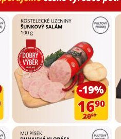 KOSTELECKÉ UZENINY ŠUNKOVÝ SALÁM