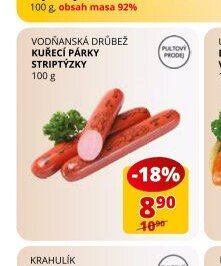 VODŇANSKÁ DRŮBEŽ KUŘECÍ PÁRKY STRIPTÝZKY