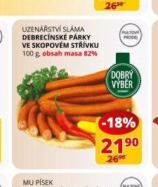 UZENÁŘSTVÍ SLÁMA DEBRECÍNSKÉ PÁRKY