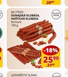 MU PÍSEK DUNAJSKÁ KLOBÁSA, HOŠTICKÁ KLOBÁSA