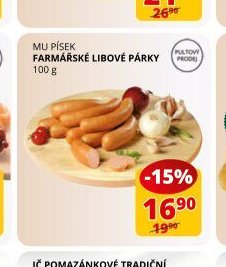MU PÍSEK FARMÁŘSKÉ LIBOVÉ PÁRKY