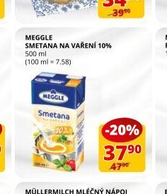 MEGGLE SMETANA NA VAŘENÍ 10%