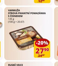 Varmuža syrová pikantní pomazánka