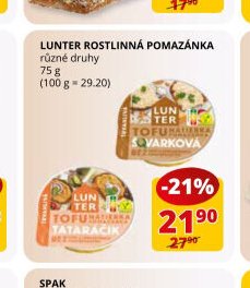 Lunter rostlinná pomazánka