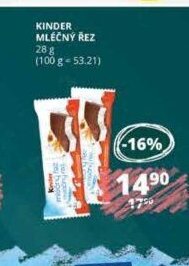 Kinder Mléčný řez