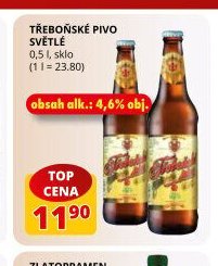 Třeboňské pivo světlé