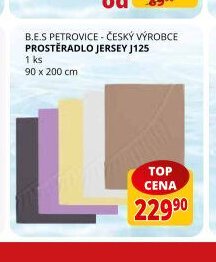B.E.S Petroviče prostěradlo Jersey