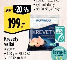 Krevety mražené Nowaco