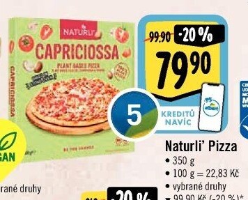 Pizza mražená Vegan Naturli'