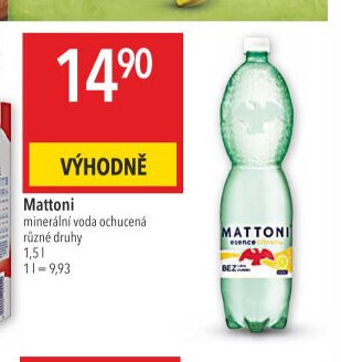 Mattoni minerální voda ochucená