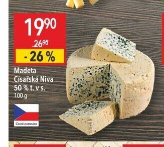 Madeta Císařská Niva 50 % t. v s.