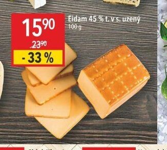 Eidam 45 % t. v s. uzený