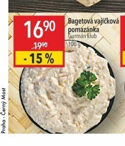 Bagetová vajíčková pomazánka