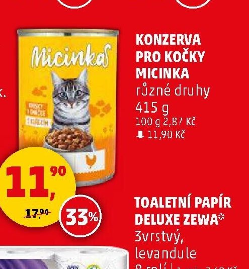 Konzerva pro kočky Micinka