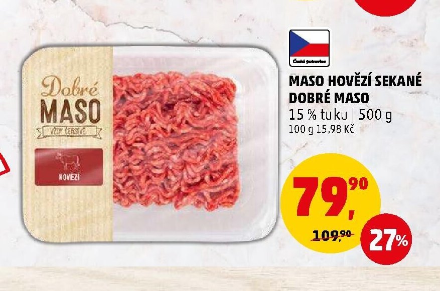 MASO HOVĚZÍ SEKANÉ DOBRÉ MASO