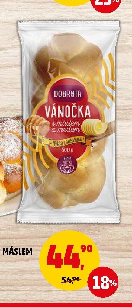 VÁNOČKA S MÁSLEM A MEDEM