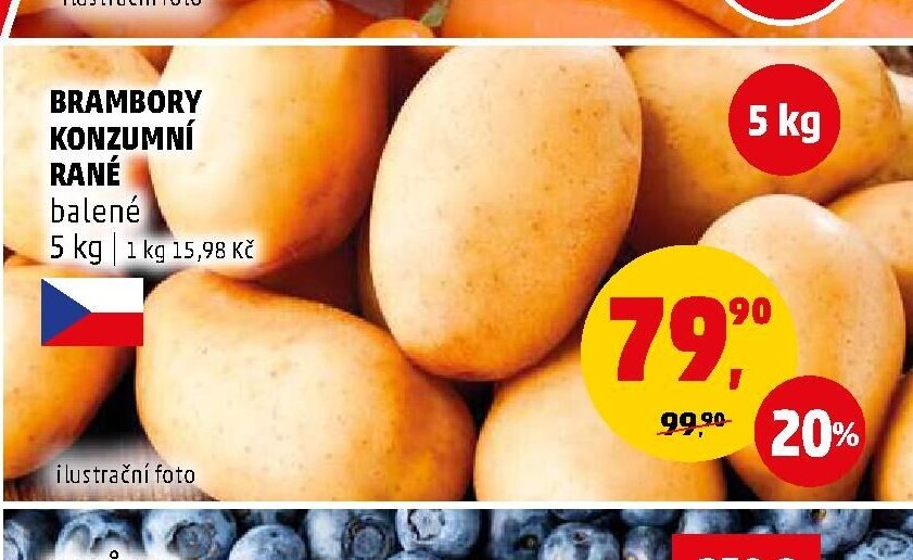 BRAMBORY KONZUMNÍ RANÉ balené 5 kg