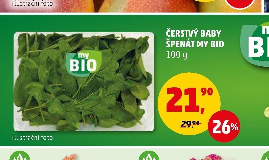 ČERSTVÝ BABY ŠPENÁT MY BIO 100 g