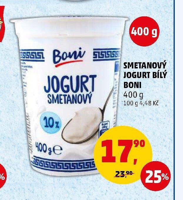 Smetanový jogurt bílý Boni