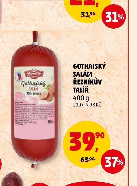 GOTHAJSKÝ SALÁM ŘEZNÍKŮV TALÍŘ 400 g