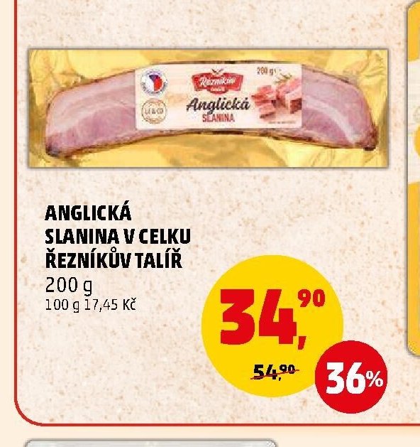 ANGLICKÁ SLANINA V CELKU ŘEZNÍKŮV TALÍŘ 200 g