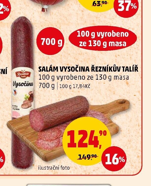 SALÁM VYSOČINA ŘEZNÍKŮV TALÍŘ 700 g