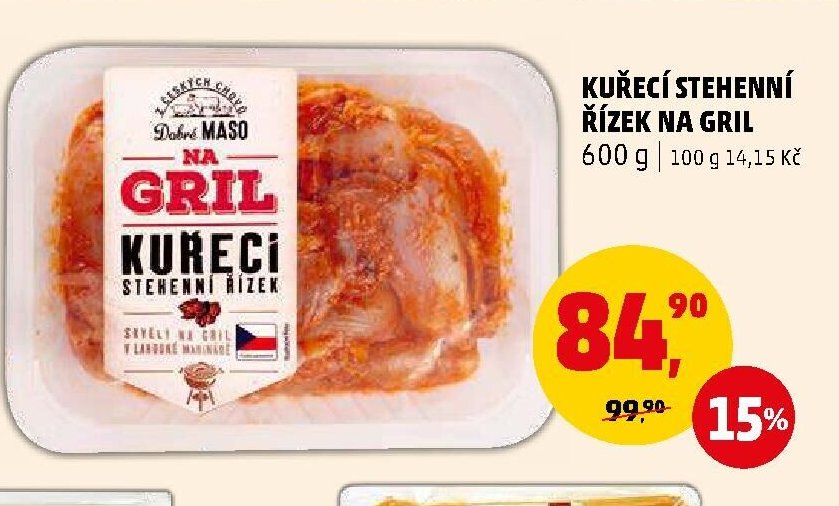 KUŘECÍ STEHENNÍ ŘÍZEK NA GRIL