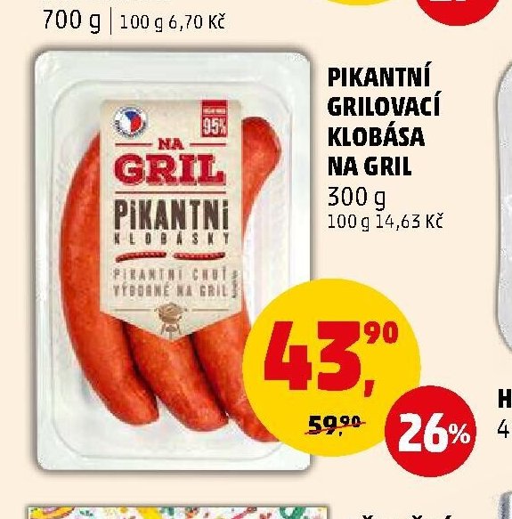 PIKANTNÍ GRILOVACÍ KLOBÁSA NA GRIL