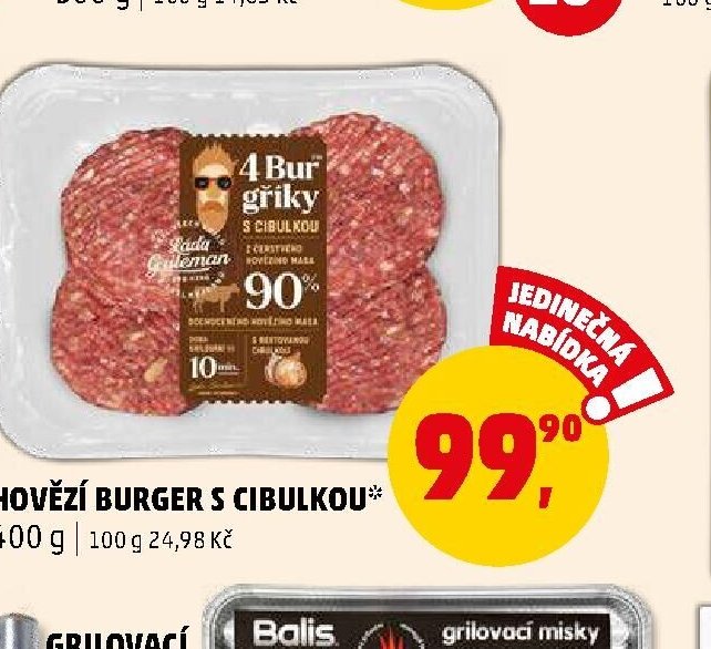 HOVĚZÍ BURGER S CIBULKOU