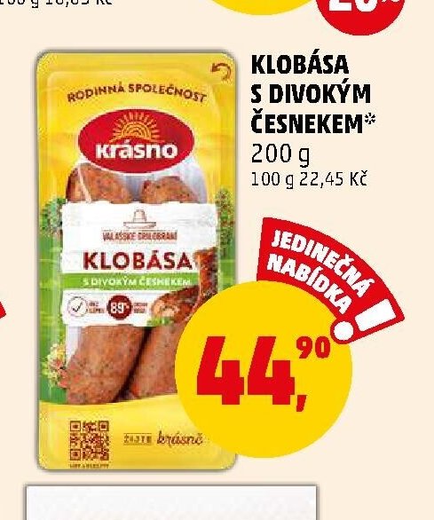 KLOBÁSA S DIVOKÝM ČESNEKEM
