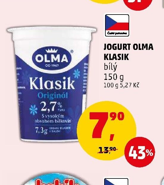 Jogurt Olma Klasik bílý 150 g